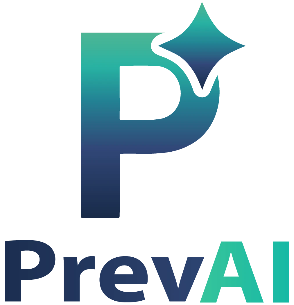 Logo PrevAI — brand identity Foxmedia